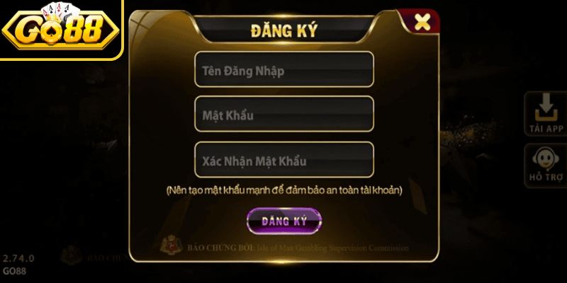 Hướng dẫn chi tiết từng bước tiến hành đăng ký Go88