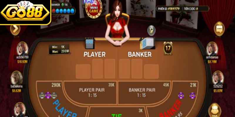 Tựa game Baccarat trực tuyến Go88 cực thu hút