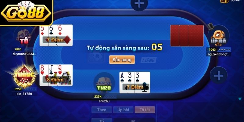 Liêng Go88 là game chơi uy tín