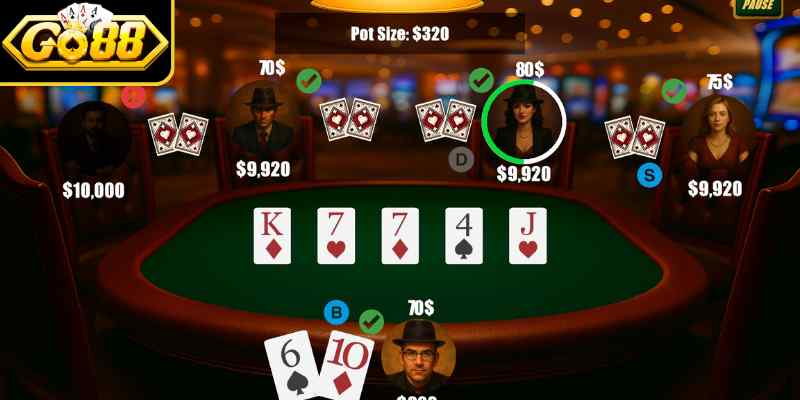 Poker casino online Go88 cùng thông tin luật chơi
