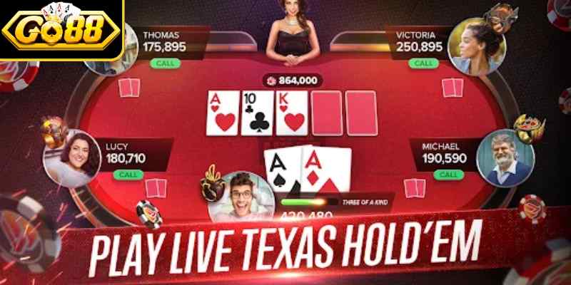 Texas Holdem Online Go88 - Cuộc Đấu Trí Đầy Kịch Tính 1 Texas Holdem online Go88 tựa game hot được săn đón